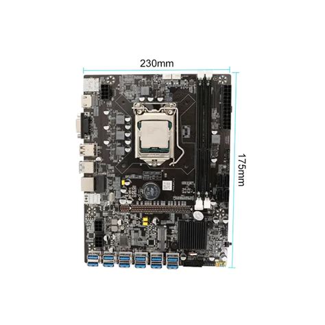 B7512 gpu placa mãe b75 mineração placa mãe 12 pcie para usb adaptador