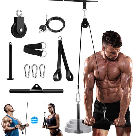 Buy Fitness Pulley Cable Machine Attachment Diy Cable Pulley Attachments For Gym Lat Pull Down