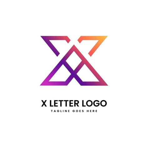 Diseño de logotipo x y plantilla de letras creativas de iconos x