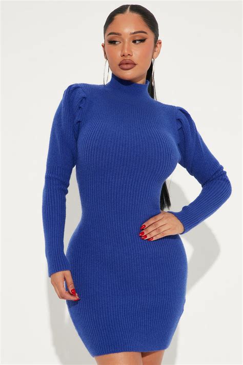 Josie Sweater Mini Dress Royal Fashion Nova Dresses Fashion Nova