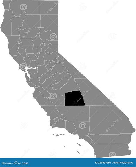 Tulare County Map In California. Vector Illustration | CartoonDealer.com #106723164