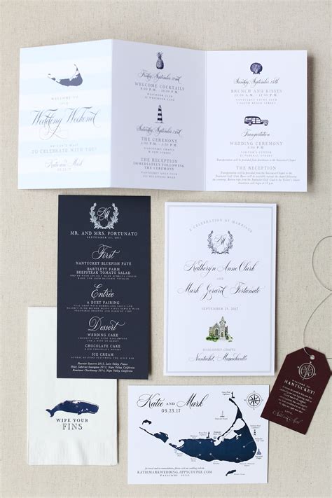 Nantucket Wedding Invitations Jenniemarieweddings