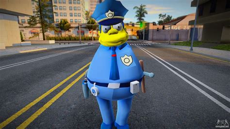 Chief Clancy Wiggum Skin From The Simpsons Para Gta San Andreas