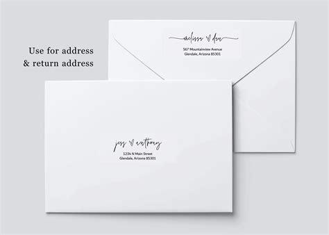 Address Label Template - Printable Envelope Return Address Label, Avery 1 x 2-5/8 Wedding ...