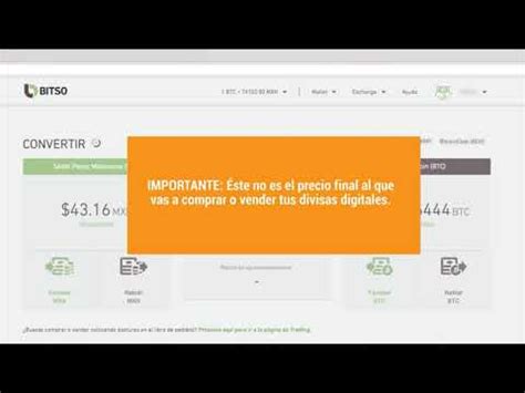 Bitso C Mo Convertir Bitcoins A Pesos Youtube