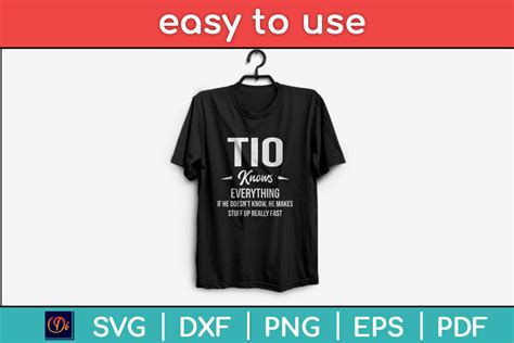 Tio Knows Everything Cool Fathers Day Tio Svg Cutting File So Fontsy