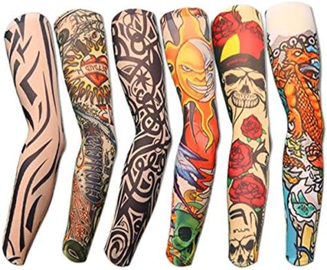 Yariew 6pcs Temporary Tattoo Sleeves 6pcs Set Arts