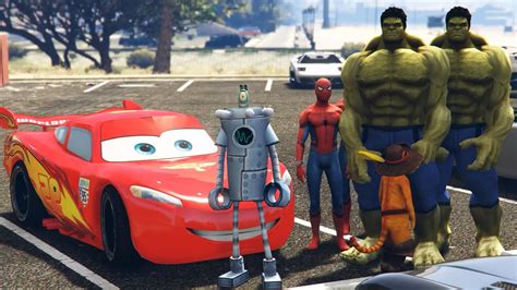 Gta Superhero Challenge Spiderman Hulk Mcqueen Plankton Puss In