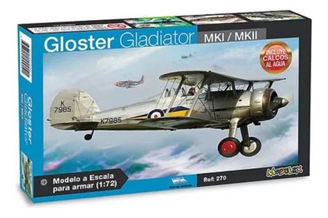 Avion Gloster Gladiator Mki Maqueta Para Armar Modelex 1 7 Cuotas Sin