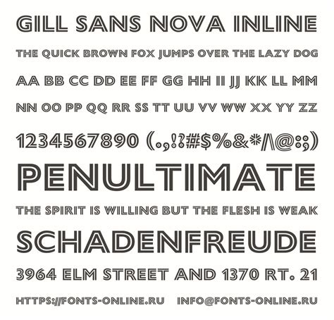 Gill Sans Nova Inline Font