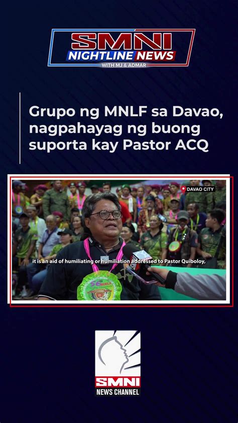 Grupo Ng MNLF Sa Davao Nagpahayag Ng Buong One News Page VIDEO