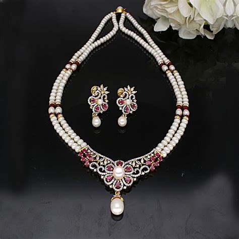 Buy Send Sri Jagdamba Pearls Premium Necklace Set Online Fnp