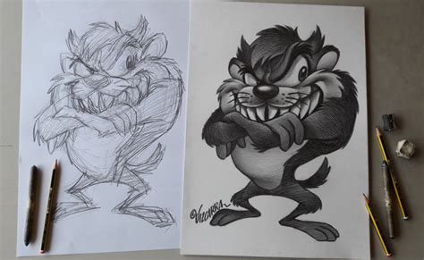 Joan Vizcarra Original Pencil Drawing Tasmanian Devil Catawiki