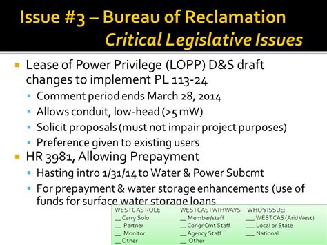 February 20 2014 LEGISLATIVE WORKSHOP WESTCAS Reg Leg Forum THURSDAY