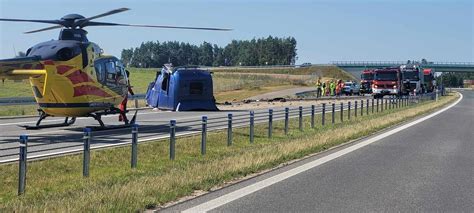 Wypadek na S61 za Szypliszkami Zderzenie dwóch ciężarówek w kierunku