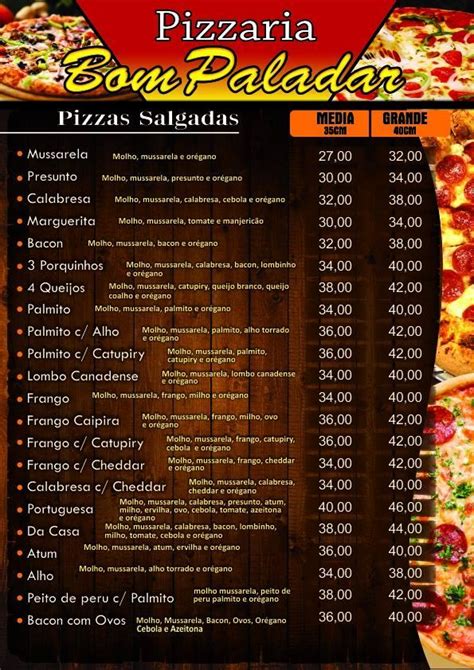 Carta De Bom Paladar Pizzaria Restaurante Arraial Do Cabo