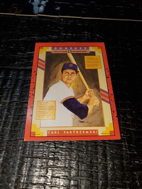 1990 DONRUSS CARL YASTRZEMSKI HALL OF FAME DIAMOND KING ERROR NO DOT