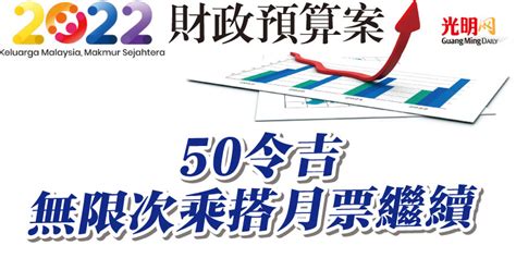 【2022年財政預算案】 50令吉無限次乘搭月票繼續 國內 2021 10 29 光明日报