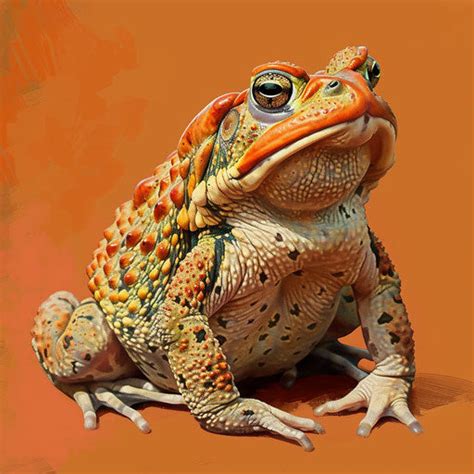realistic style toad clipart  flat random color background imagella