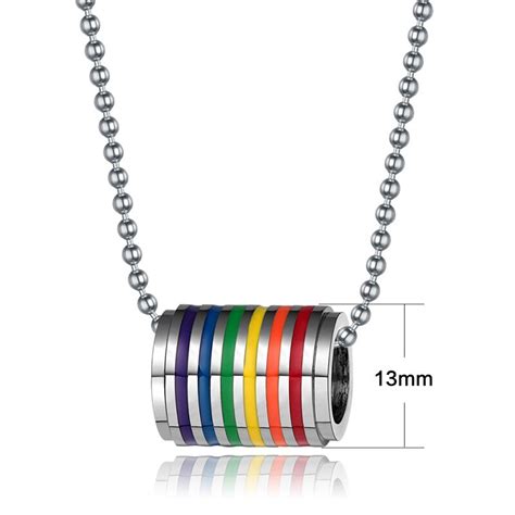 Stainless Steel Circle Plate Rainbow Pride Gay Nec Vicedeal