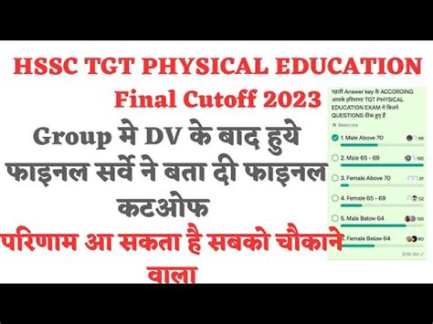 Live Hssc Tgt Physical Education Final Cutoff