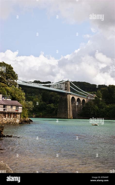 Menai Suspension Bridge Wales Stock Photo - Alamy