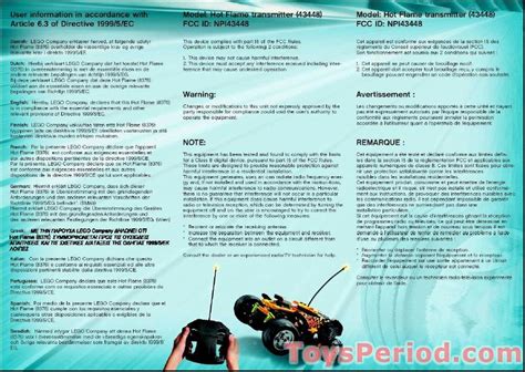 LEGO Hot Flame RC Car Instructions And Parts List