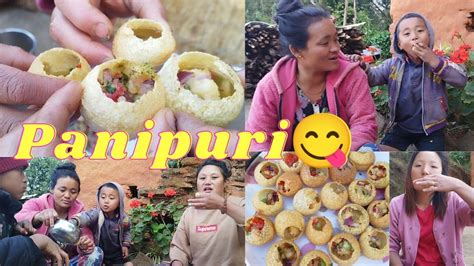 Panipuri Recipe ।।अमिलो पिरो🔥🔥पानीपुरी खादै हामि😋😋।।villagelife।।juna