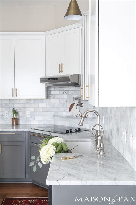 Gray and White and Marble Kitchen Reveal - Maison de Pax