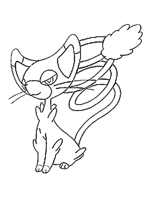 Glameow Pokemon coloring pages - Free Printable