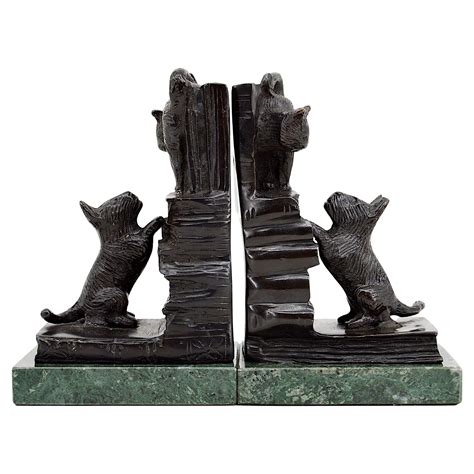 Pair Of Art Deco Siamese Cat Bookends For Sale At Stdibs Bronze Cat