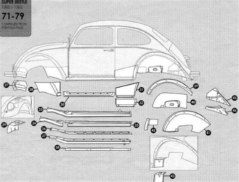 Volkswagen Beetle 1971 1979 Super Beetle Sheet Metal