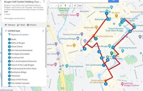 Bruges City Tourist Map