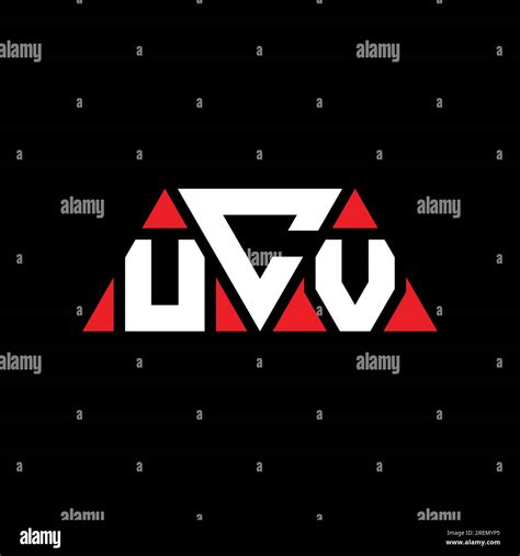 UCV triangle letter logo design with triangle shape. UCV triangle logo ...