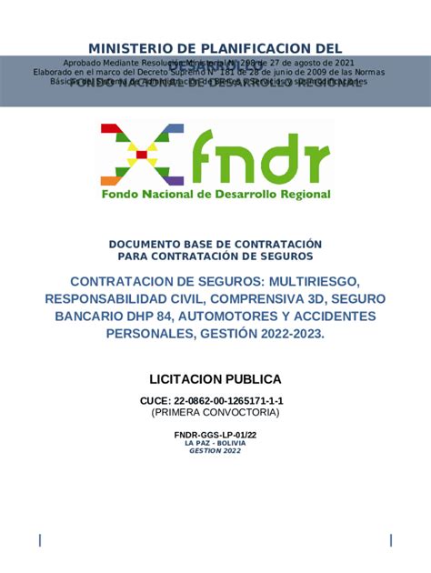 Para La Contratacion De Seguros Patrimoniales Multiriesgo Doc