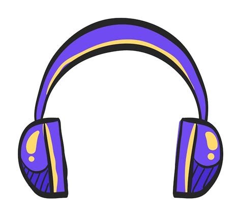 Icono de audio de auriculares en la ilustración de vector de color