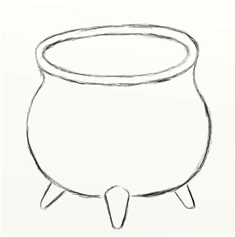 How To Draw A Cauldron Feltmagnet