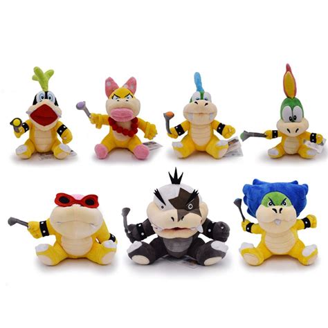 Super Mario Koopalings Plush Toys Wendy LARRY IGGY Ludwig Roy Morton Lemmy Koopa Plush Toys ...