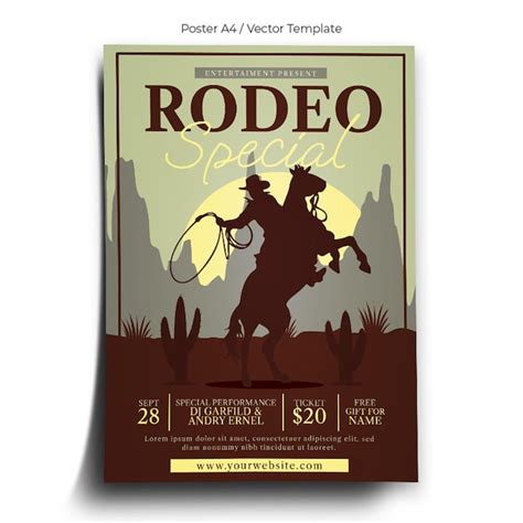 Premium Vector Rodeo Special Show Poster Template