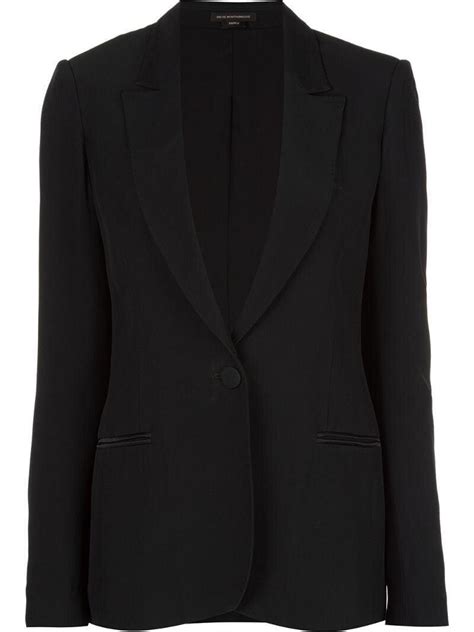 Kiki De Montparnasse Silk Lined Tuxedo Blazer Black Editorialist