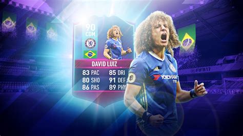 Fifa 17 David Luiz Premium Sbc Completed Best Bpl Midfielder Fifa