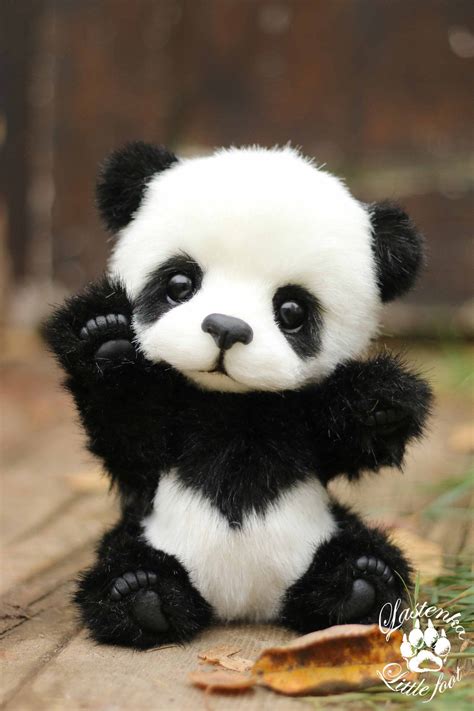 Panda Bear Hugo Handmade Plush Collectible Artist Stuffed - Etsy ...