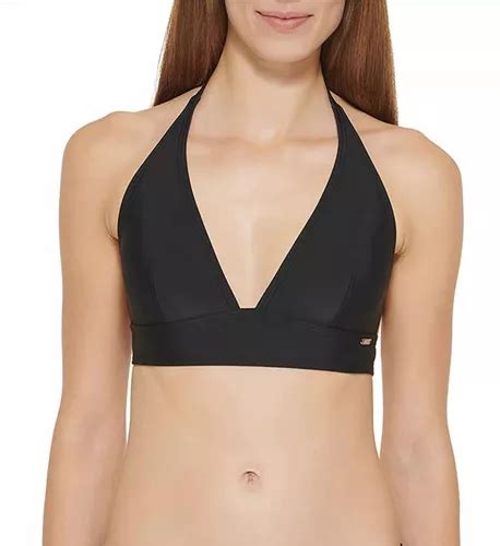 Top Traje De Baño Dkny Para Mujer Bikini Con Cuello En V Meses sin interés