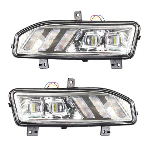 Front Fog Lights LED DRL Daytime Running Lights Turn Signal Lamp For