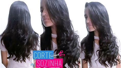 ️como Cortar O Cabelo Sozinha Em Camadas Youtube