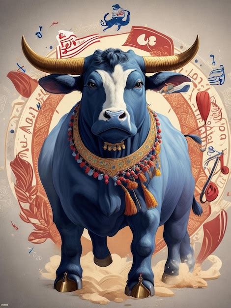 Premium AI Image | A poster of a bull with a Bandhan Bank logo in