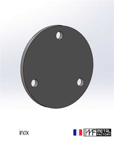 Platine inox ronde prêtes à souder Fabrication française