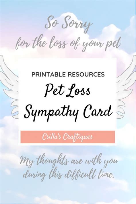 Printable Sympathy Card For Loss Of Dog - Printable Card Free