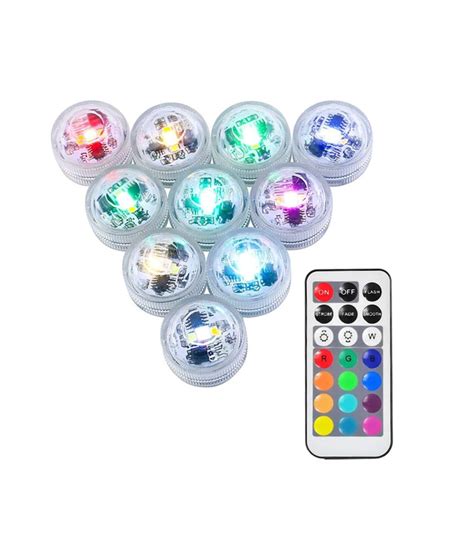 10pcs Submersible Waterproof Underwater LED Tea Lights