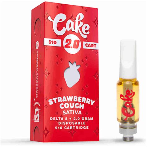 Cake Delta 8 510 Vape Cartridges 2g Strawberry Cough For Sale Online